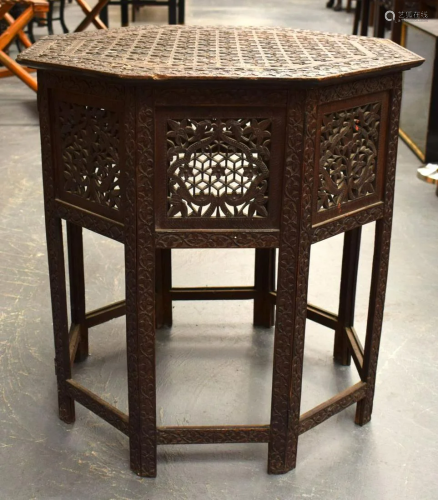 A 19TH CENTURY ANGLO INDIAN MOORISH TYPE TABLE by Ali Hassan...