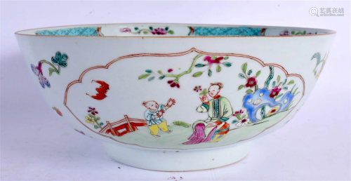 AN 18TH CENTURY CHINESE EXPORT FAMILLE ROSE BOWL Qianlong. 2...