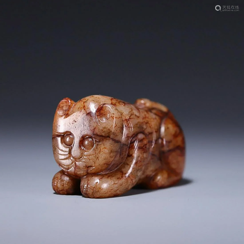 CHINESE HETIAN JADE TIGER