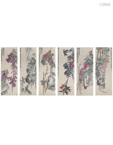 CHEN SHIZENG (1876-1923) Seasonal Flowers