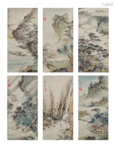 HU YEFO (1908-1980) Landscapes and Figures
