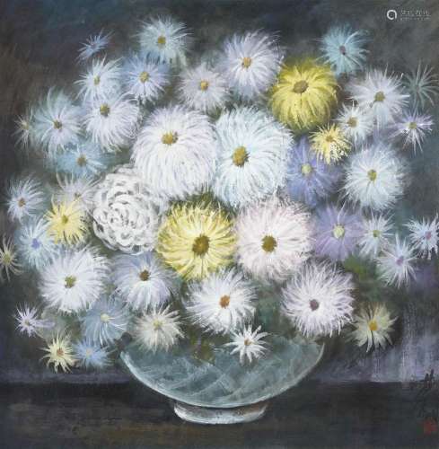 LIN FENGMIAN (1900-1991) Chrysanthemum in Vase