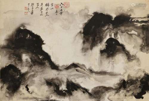 ZHANG DAQIAN (CHANG DAI-CHIEN, 1899-1983) Splashed Ink Lands...