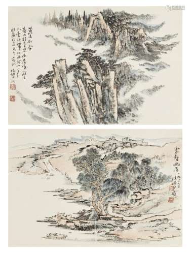 LU YANSHAO (1909-1993) Mount Huangshan; Dwelling in the Mist...