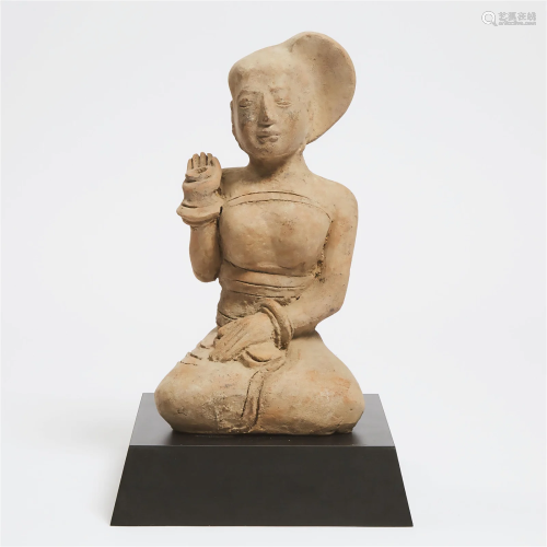 A Terracotta Figure of a Goddess, Java, 14th Century or Lat