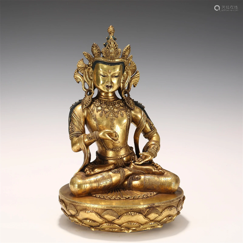 A CHINESE BRONZE FIGURE OF BUDDHA STATUE