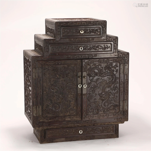 A CHINESE WOODEN CABINET