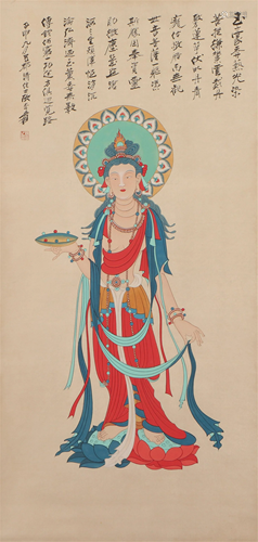 A CHINESE PAINTING OF BUDDHA