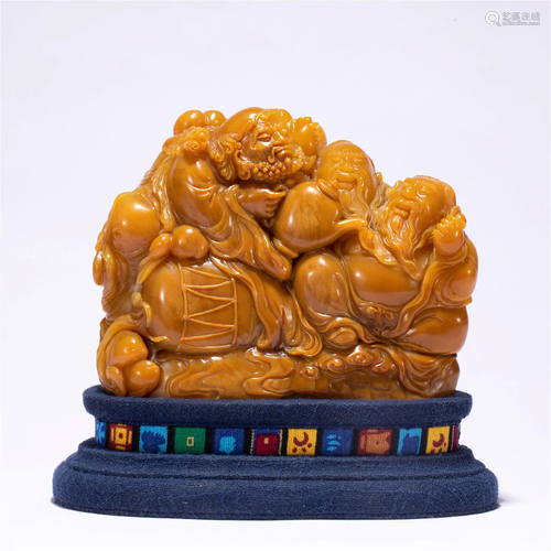 A CHINESE SOAPSTONE SEAL