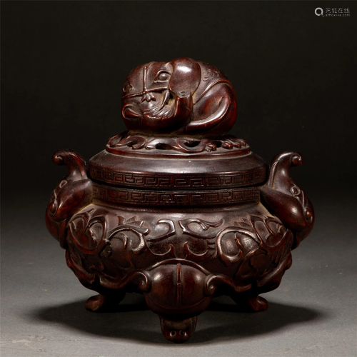 A CHINESE CHENXIANG LIDDED CENSER