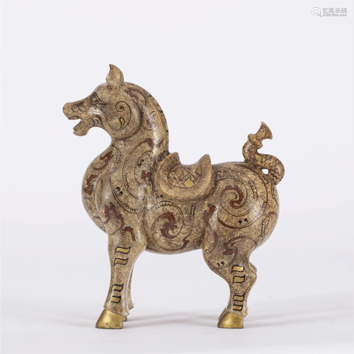 A CHINESE JADE HORSE ORNAMENTS