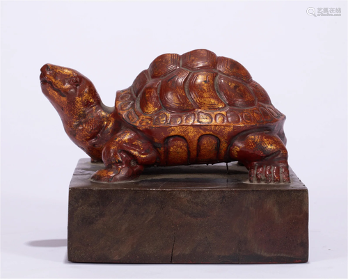 A CHINESE TORTOISE SEAL