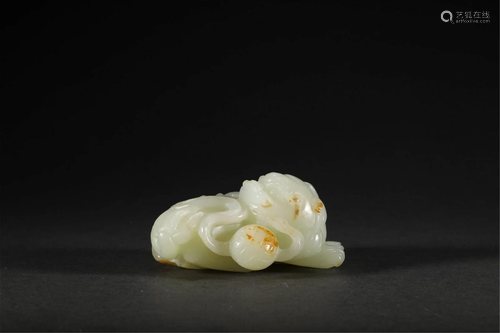 A CHINESE JADE LION HAND PIECES