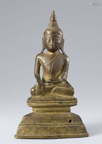 A Shan bronze figure of Buddha Shakyamuni. Burma. 19th centu...