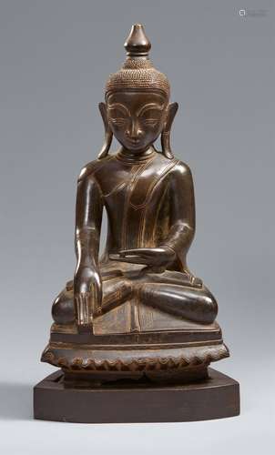 A Shan bronze figure of Buddha Shakyamuni. Burma. 20th centu...