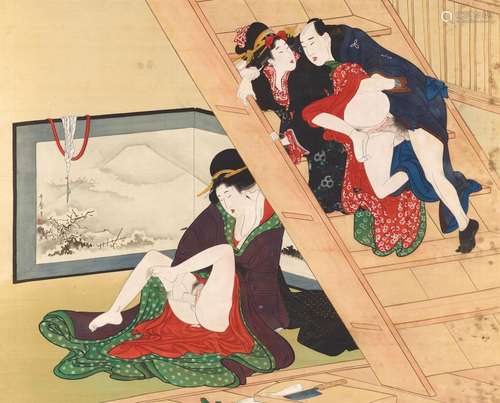 In the manner of Utamaro. Mid-19th century