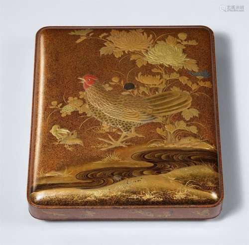 A lacquer suzuribako. 19th century