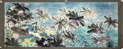 A CHINESE FLOWER PAINTING, HUANG YONGYU