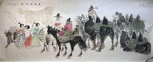 A  CHINESE PAINTING OF FIGURE,LIU DAWEI