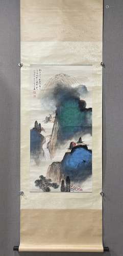 A SCROLL OF CHINESE LANDSCAPE PAINTING,ZHANG DAQIAN