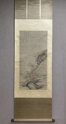 A SCROLL OF CHINESE LANDSCAPE PAINTING,WANG HUI