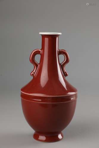 A LANGYAO RED GLAZED VASE