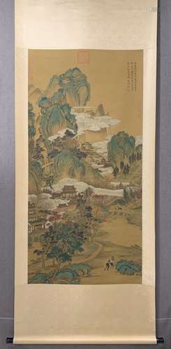 A SCROLL OF CHINESE LANDSCAPE PAINTING, WEN ZHENGMING