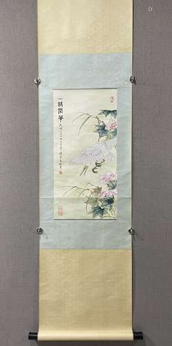 A SCROLL OF CHINESE BLOSSOM PAINTING, SONG MEILING