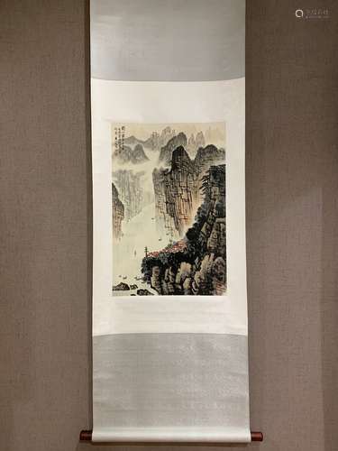 A SCROLL OF CHINESE FIGURE PAINTING, SONG WENZHI