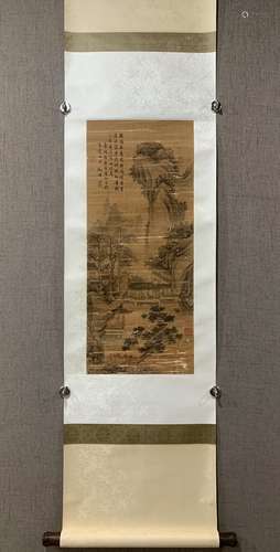 A SCROLL OF CHINESE LANDSCAPE PAINTING, WEN ZHENGMING