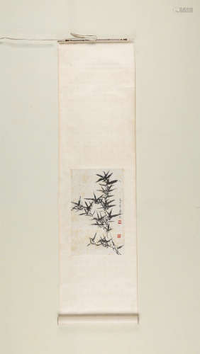 秦仲文(1896-1974)　1973年作 墨竹 水墨纸本　立轴