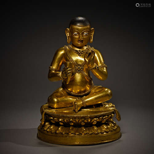 Qing Dynasty of China,Bronze Gilt Buddha Statue