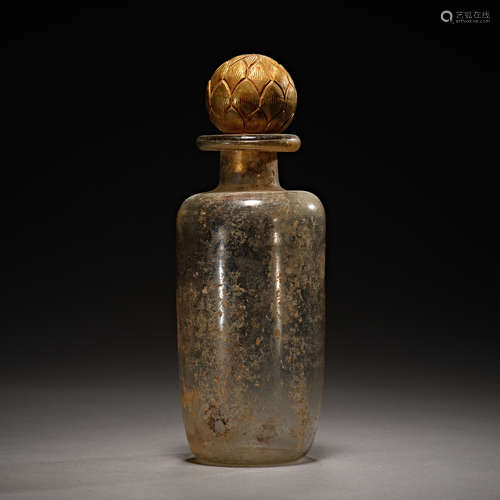 Tang Dynasty of China,Crystal Pure Gold Bottle