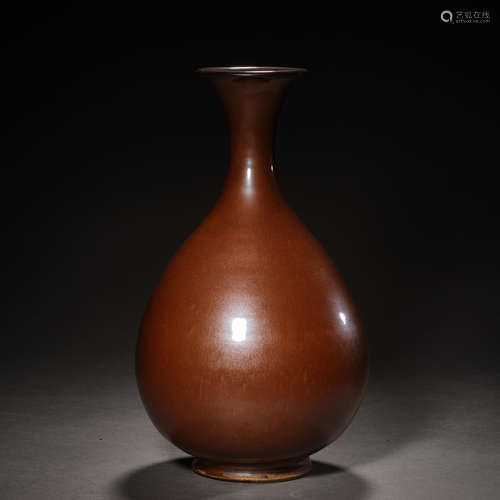 Song Dynasty of China,Red Glaze Jade Pot Spring Bottle