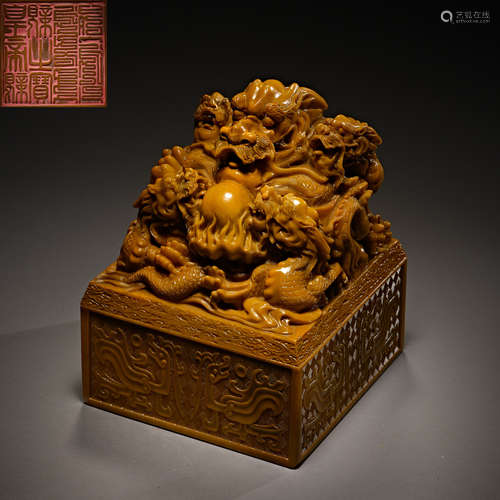 Qing Dynasty of China,Shoushan Field-Yellow Stone Seal