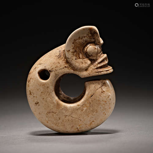 Hongshan Culture Period,Jade Shaped Dragon