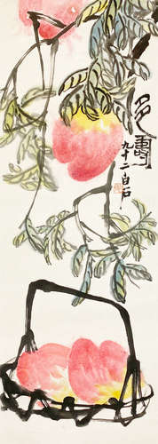 Qi Baishi,Paper Longevity Drawing