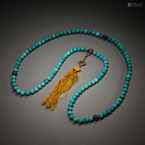 Qing Dynasty of China,Turquoise Necklace