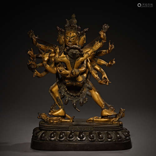 Qing Dynasty of China,Bronze Gilt Buddha Statue