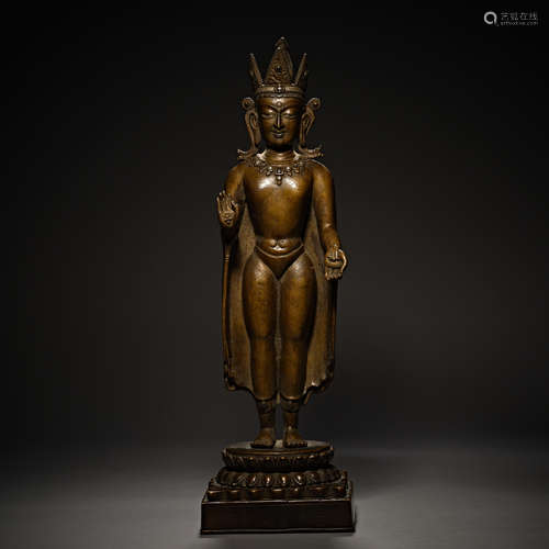 17th Century, Copper Buddha Statue