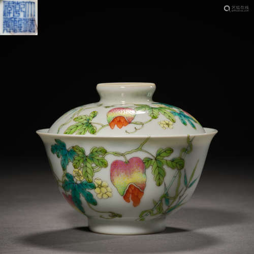 Qing Dynasty of China,Famille Rose Covered Bowl