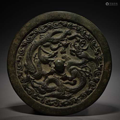 Jin Dynasty of China,Double Dragon Bronze Mirror