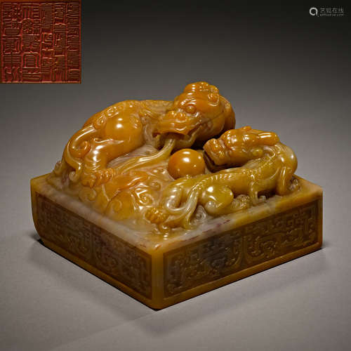 Qing Dynasty of China,Shoushan Field-Yellow Stone Seal