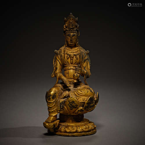 Liao Dynasty of China,Bronze Gilt Buddha Statue