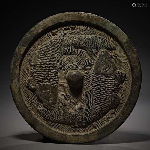 Jin Dynasty of China,Pisces Bronze Mirror