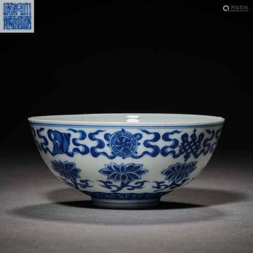 Qing Dynasty of China,Blue and White Bowl