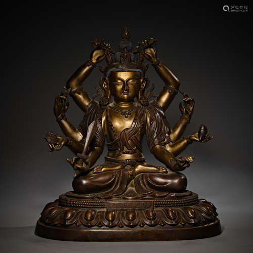 Qing Dynasty of China,Bronze Gilt Buddha Statue