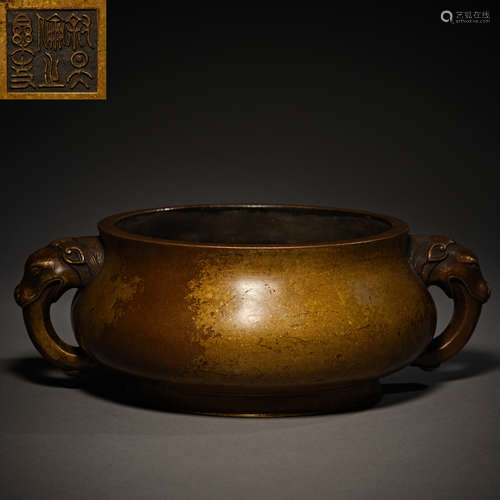 Qing Dynasty of China,Copper Incense Burner