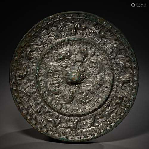 Han Dynasty of China,Bronze Marine Mammals Mirror