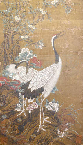 Yiming, Silk Double Crane Drawing